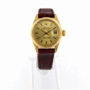 Rolex Lady-Datejust ref. 6917 Yellow Gold Leather strap 1977