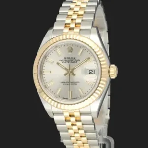 Rolex Lady-Datejust 28 Gold/Steel Silver Dial 279173