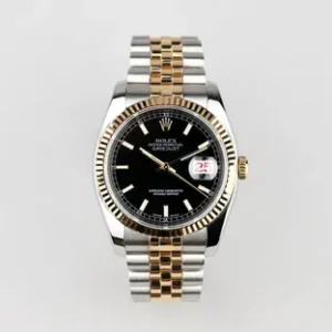 Rolex Datejust 36MM Steel Gold Jubilee Black Dial Roulette